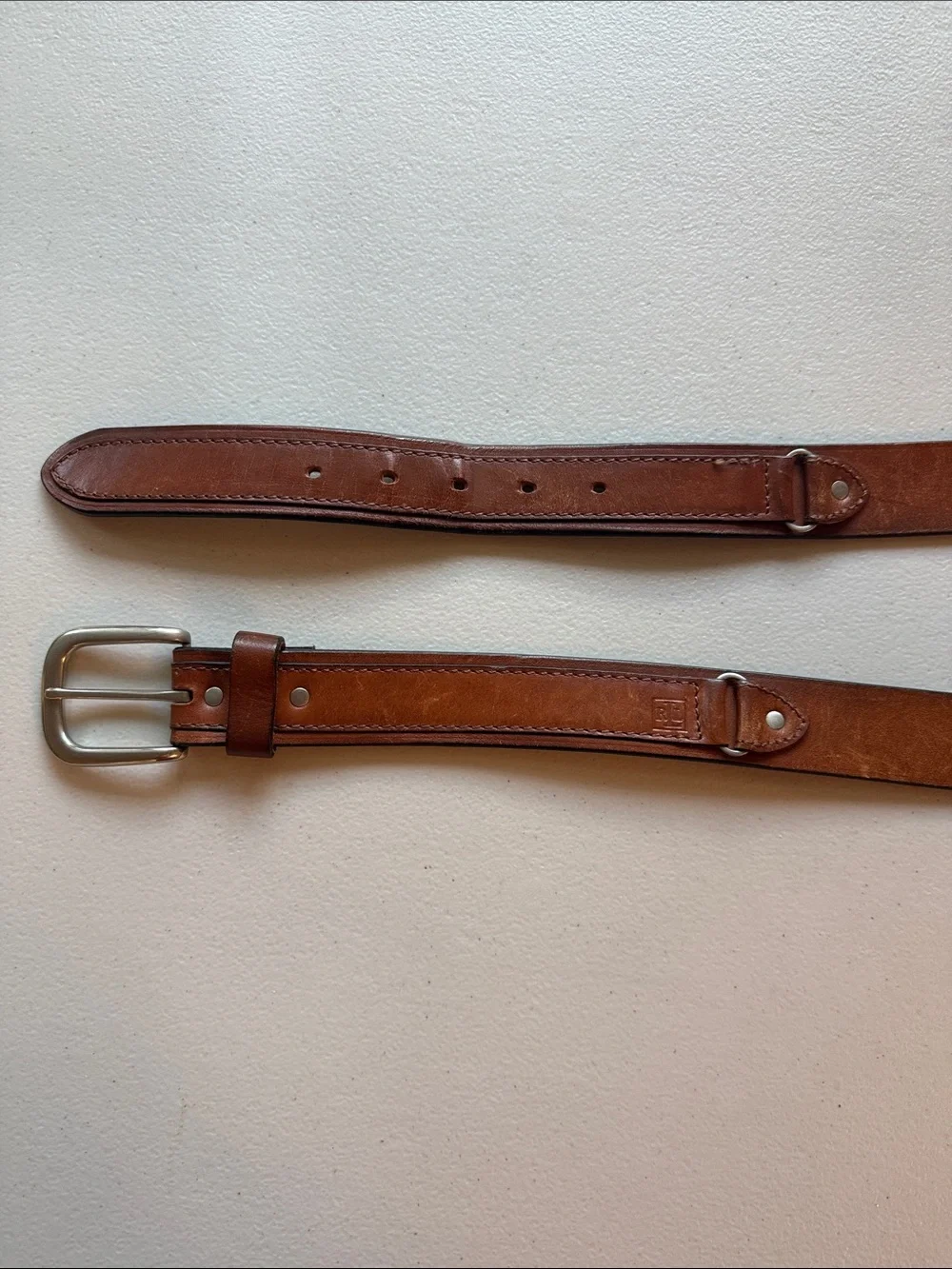 Lauren Ralph Lauren Women’s Classic Brown Leather Belt Silver Buckle Size 38